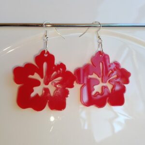 the "kaute" red hibiscus earrings | a touch of island paradise