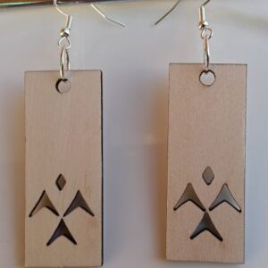 Polynesian Bird Tattoo Pattern Earrings